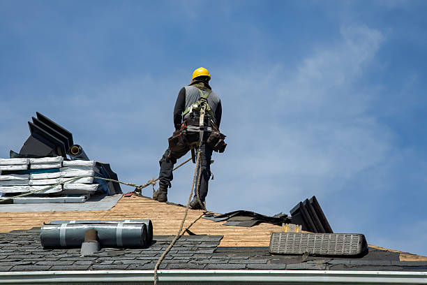 Professional Roofing technician working in Brockton, PA